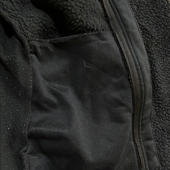 Black Teddy Jacket Plush Fleece Stand-Up Collar - Picture 9 of 9